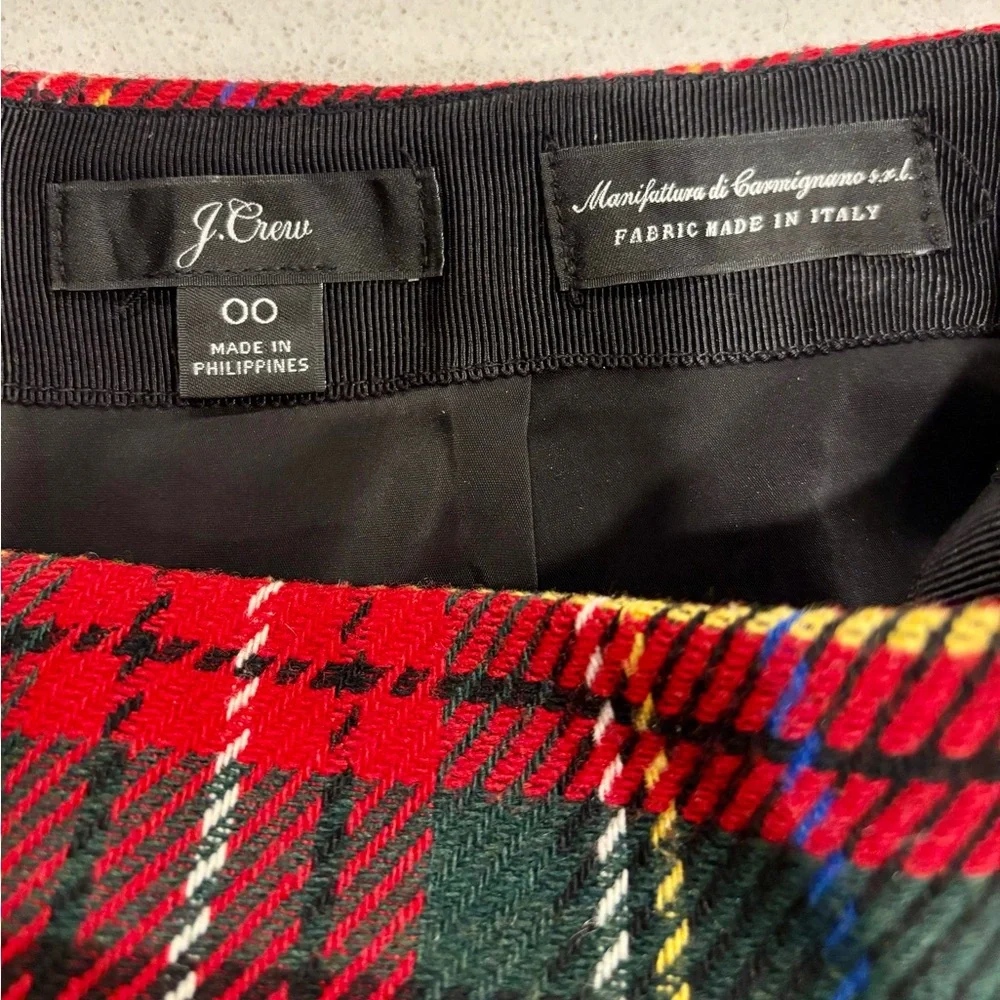 Plaid Tartan J.Crew Red, Green, Blue and Black Sparkle Mini Skirt - Picture 6 of 7